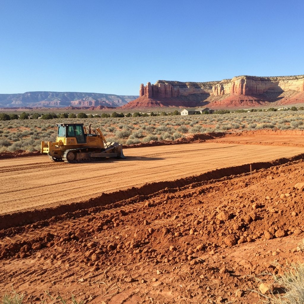 Professional land grading and site preparation for new construction in St. George area